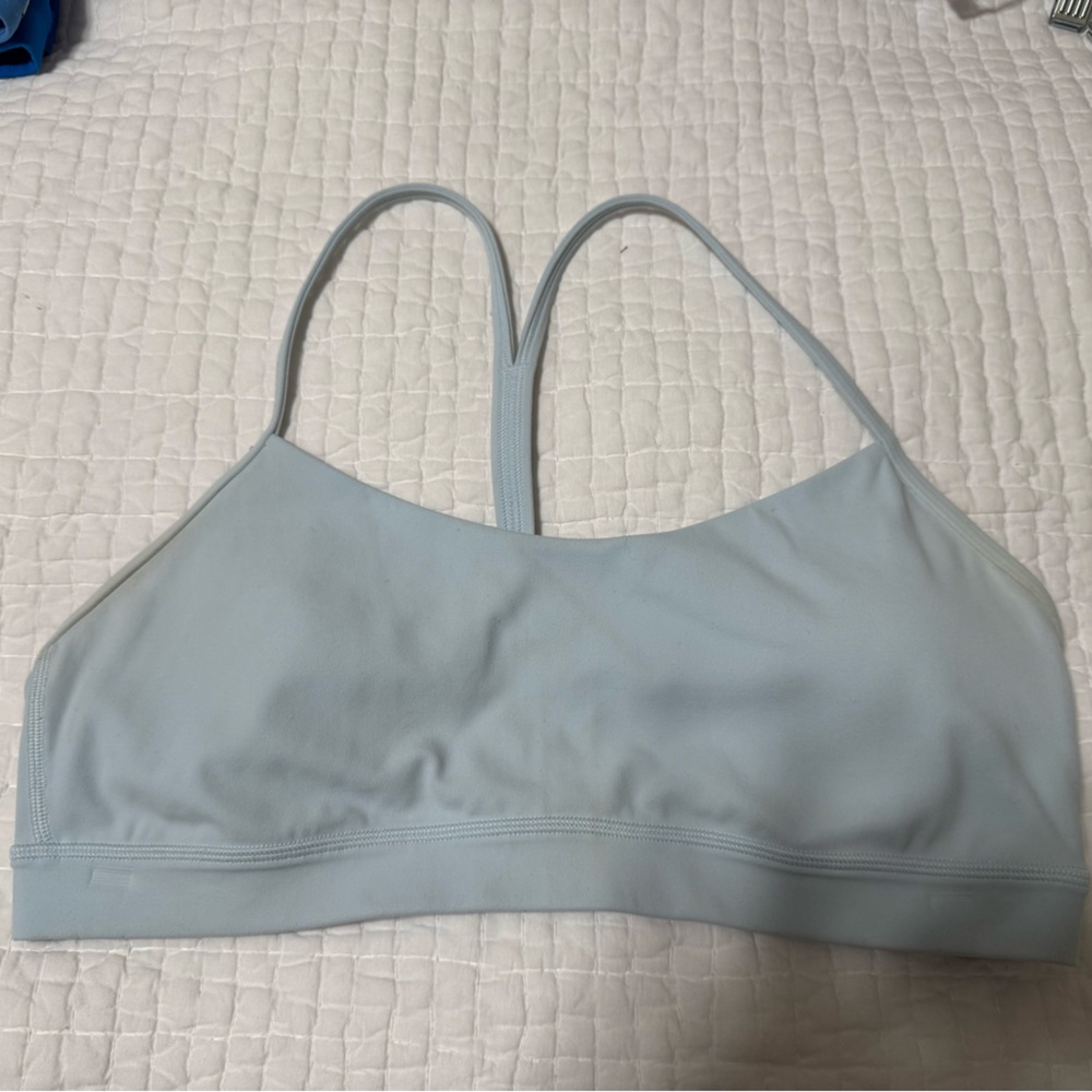 Lululemon flow y bra in baby blue